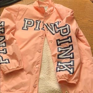 VS Pink Sherpa Windbreaker (basically new)